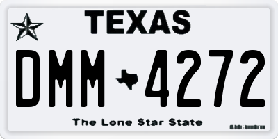 TX license plate DMM4272