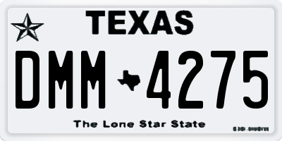 TX license plate DMM4275