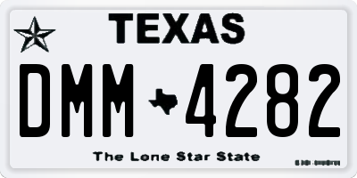TX license plate DMM4282