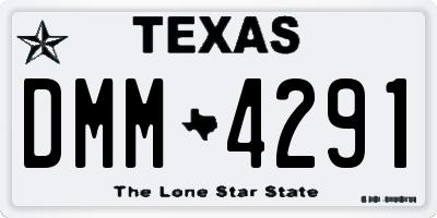 TX license plate DMM4291