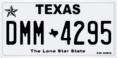 TX license plate DMM4295