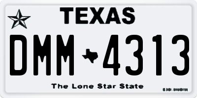 TX license plate DMM4313