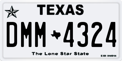 TX license plate DMM4324