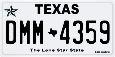 TX license plate DMM4359