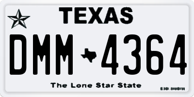 TX license plate DMM4364