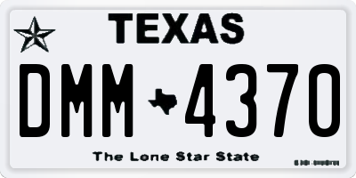 TX license plate DMM4370