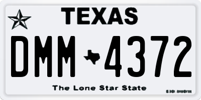 TX license plate DMM4372