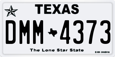 TX license plate DMM4373