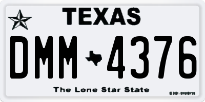 TX license plate DMM4376