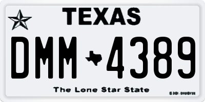 TX license plate DMM4389