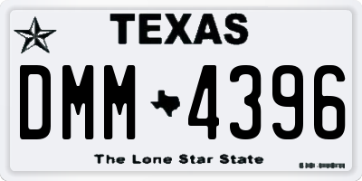 TX license plate DMM4396