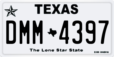 TX license plate DMM4397