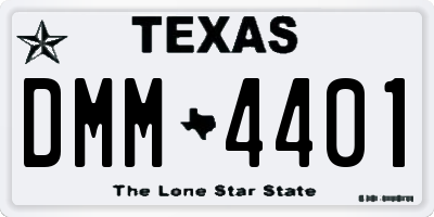 TX license plate DMM4401