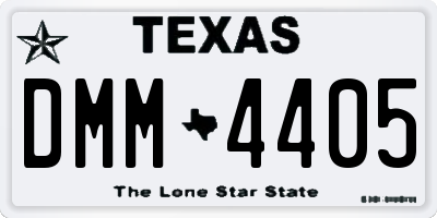TX license plate DMM4405