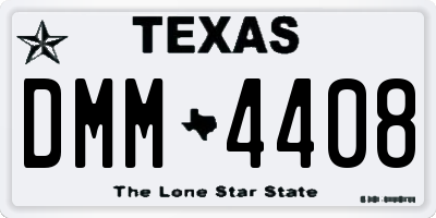 TX license plate DMM4408