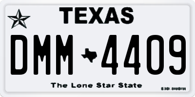TX license plate DMM4409