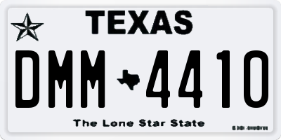 TX license plate DMM4410