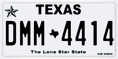 TX license plate DMM4414