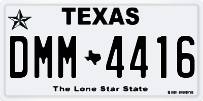 TX license plate DMM4416