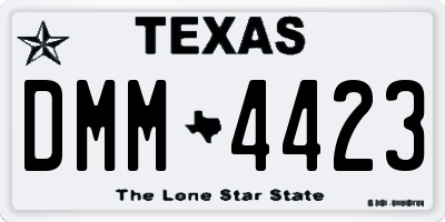 TX license plate DMM4423