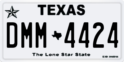 TX license plate DMM4424