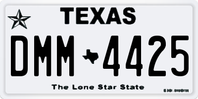 TX license plate DMM4425