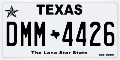TX license plate DMM4426