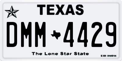 TX license plate DMM4429