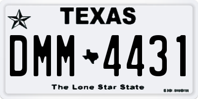 TX license plate DMM4431