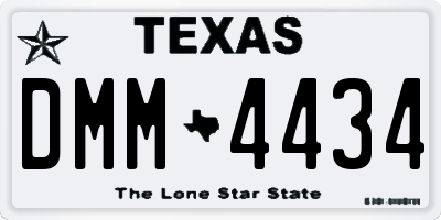TX license plate DMM4434