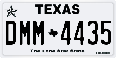 TX license plate DMM4435