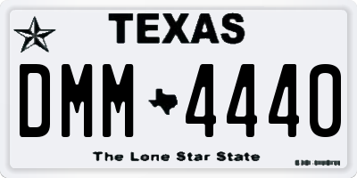 TX license plate DMM4440