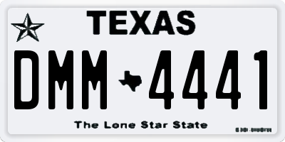 TX license plate DMM4441