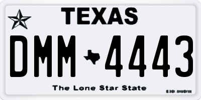 TX license plate DMM4443