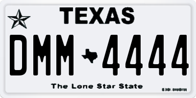 TX license plate DMM4444