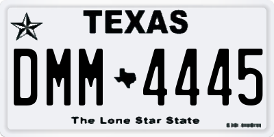 TX license plate DMM4445