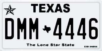 TX license plate DMM4446