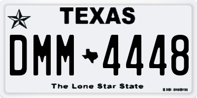 TX license plate DMM4448