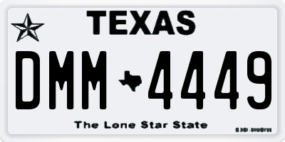 TX license plate DMM4449