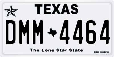 TX license plate DMM4464