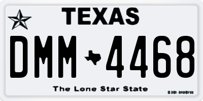 TX license plate DMM4468