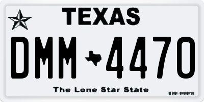 TX license plate DMM4470