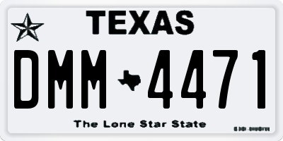 TX license plate DMM4471