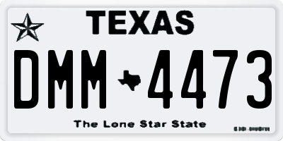 TX license plate DMM4473