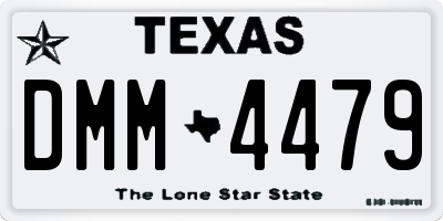 TX license plate DMM4479