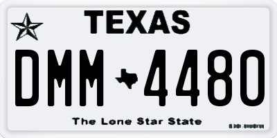TX license plate DMM4480