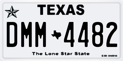 TX license plate DMM4482