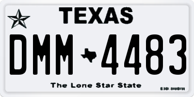 TX license plate DMM4483