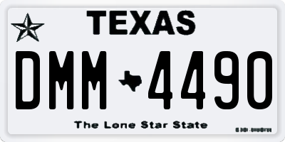 TX license plate DMM4490