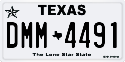 TX license plate DMM4491